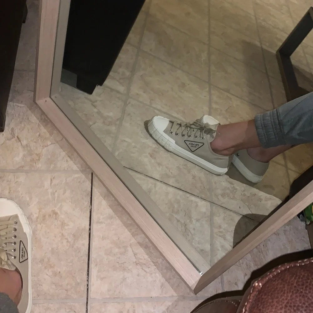 Prada Low Top Beige Sneakers Size 39.5 - Picture 15 of 17